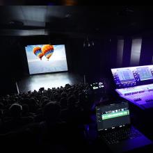 Festival Image Montagne Vue de la régie et de  la scène di festival image montagne