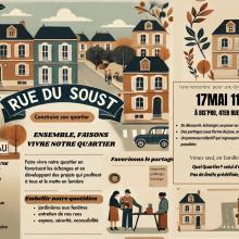 affiche qui decrit le programme et les ambition de ce projet vie de quartier