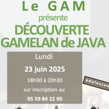 STAGE MUSIQUE - DÉCOUVERTE DU GAMELAN 