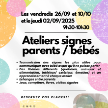 Affiche ateliers bebes signes 