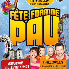 FÊTE FORAINE DE NOVEMBRE 2025 À PAU AFFICHE FÊTE FORAINE DE NOVEMBRE À PAU