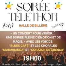 Soirée au profit du Téléthon à Billère vendredi 5novembre à la halle à compter de 19H