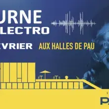 affiche nocturne des halles ondes electro à pau