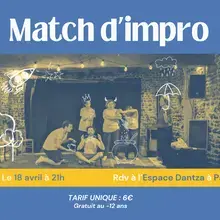 Affiche du match d'impro organisé par la Boiteà Idées