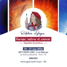 Affiche exposition de peintures à Pau, de Delphine Lafargue