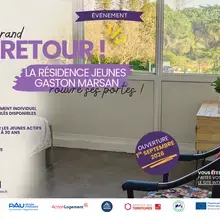 affiche paysage Réouverture résidence Jeunes Actifs Gaston Marsan - GELOS