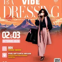 Vide dressing les 2 & 3 octobre 2026 au Pixel Art Café & Arcade. Un week-end sous le signe de la mode et de la gourmandise au 28 boulevard des Pyrénées à Pau 