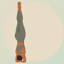 Illustration posture headstand
