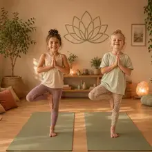 enfants pratiquant le yoga
