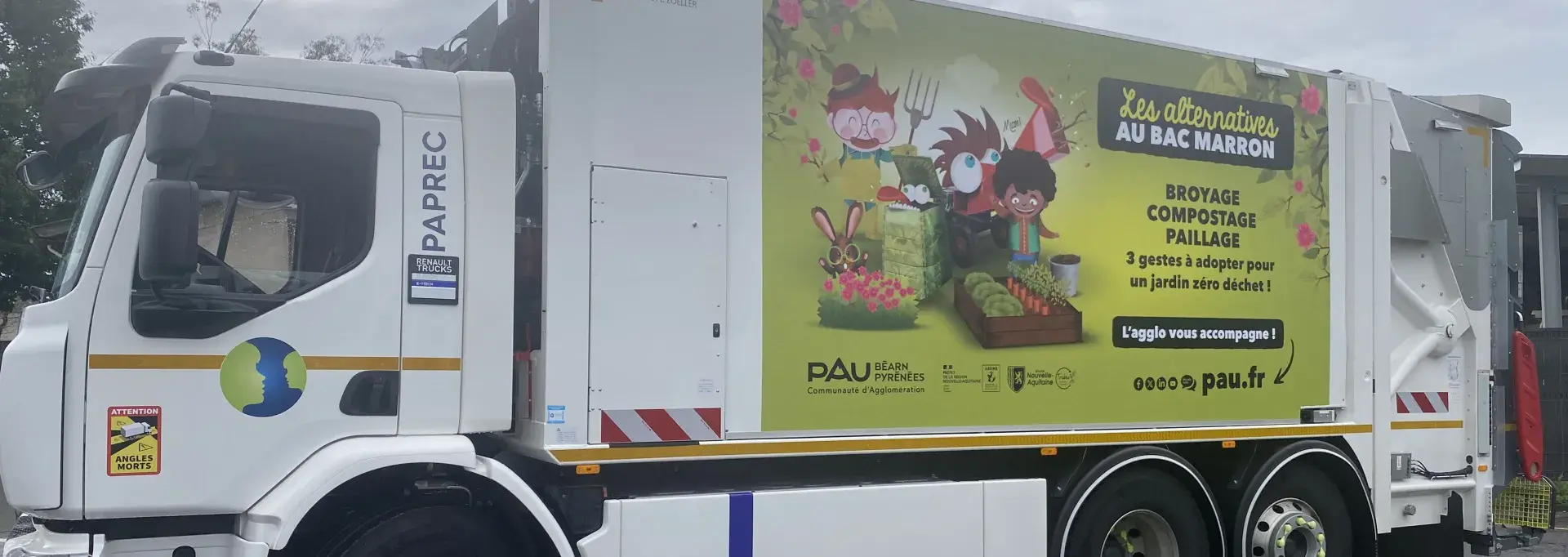 Un camion benne électrique 