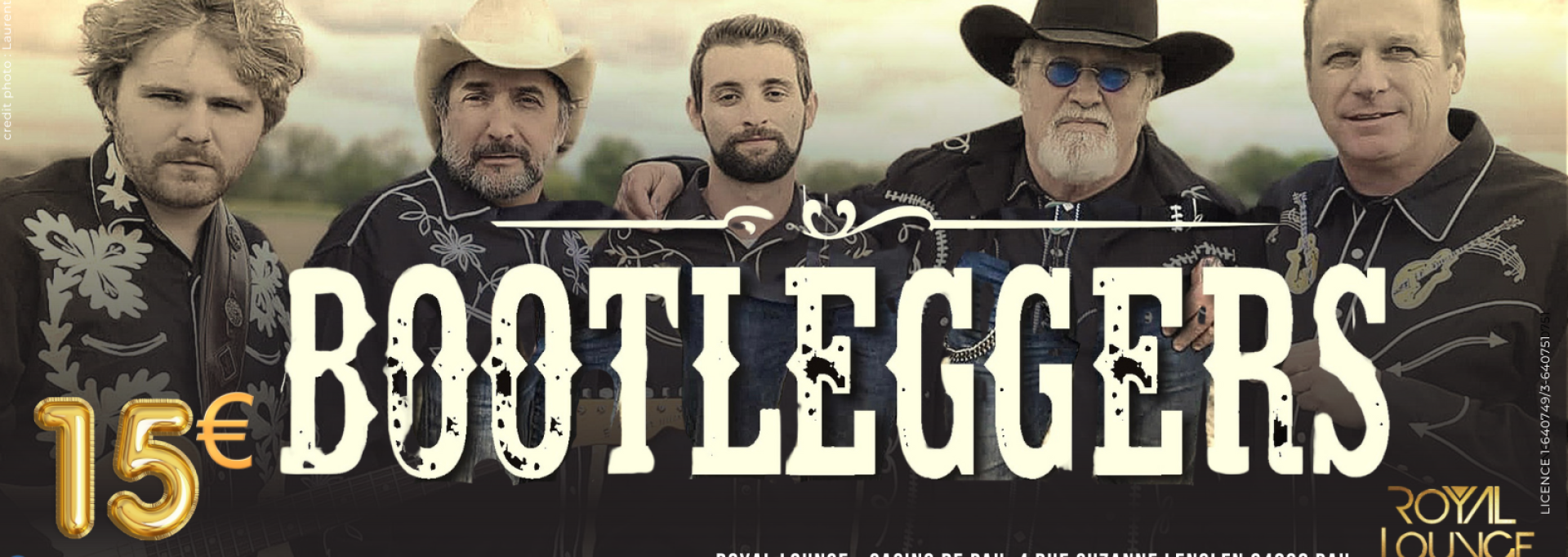 Affiche du concert des bootleggers en concert au Royal Lounge