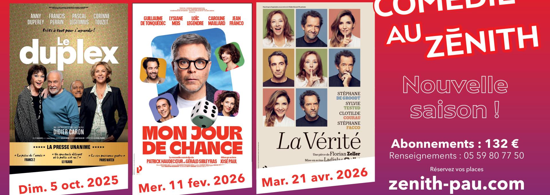 Le programme de la nouvelle saison de la Comédie au Zénith de Pau