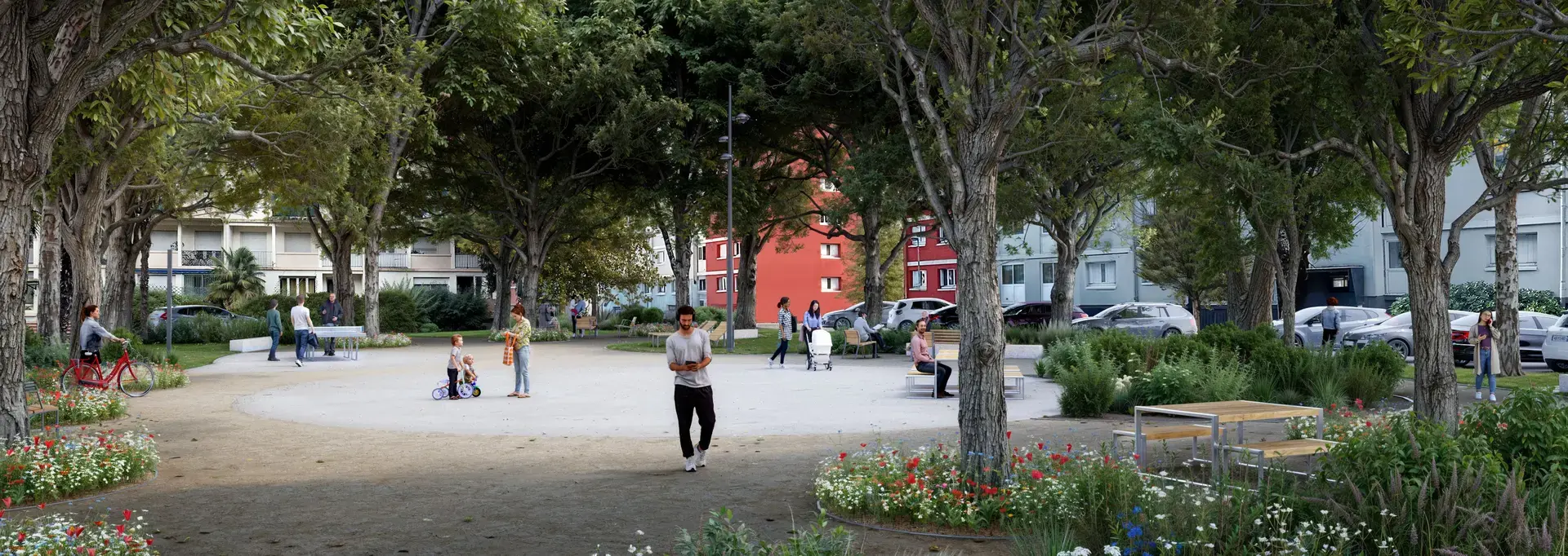 Place Baudelaire : perspective 