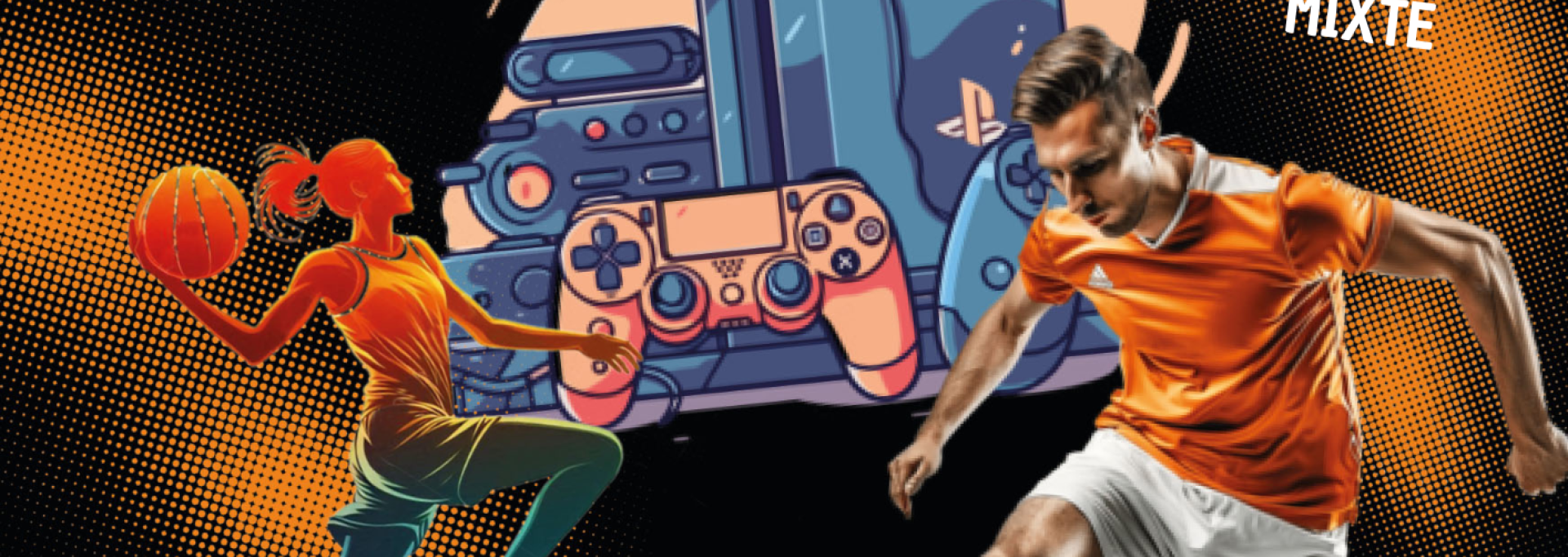 Affiche Sports & Games avec QR code