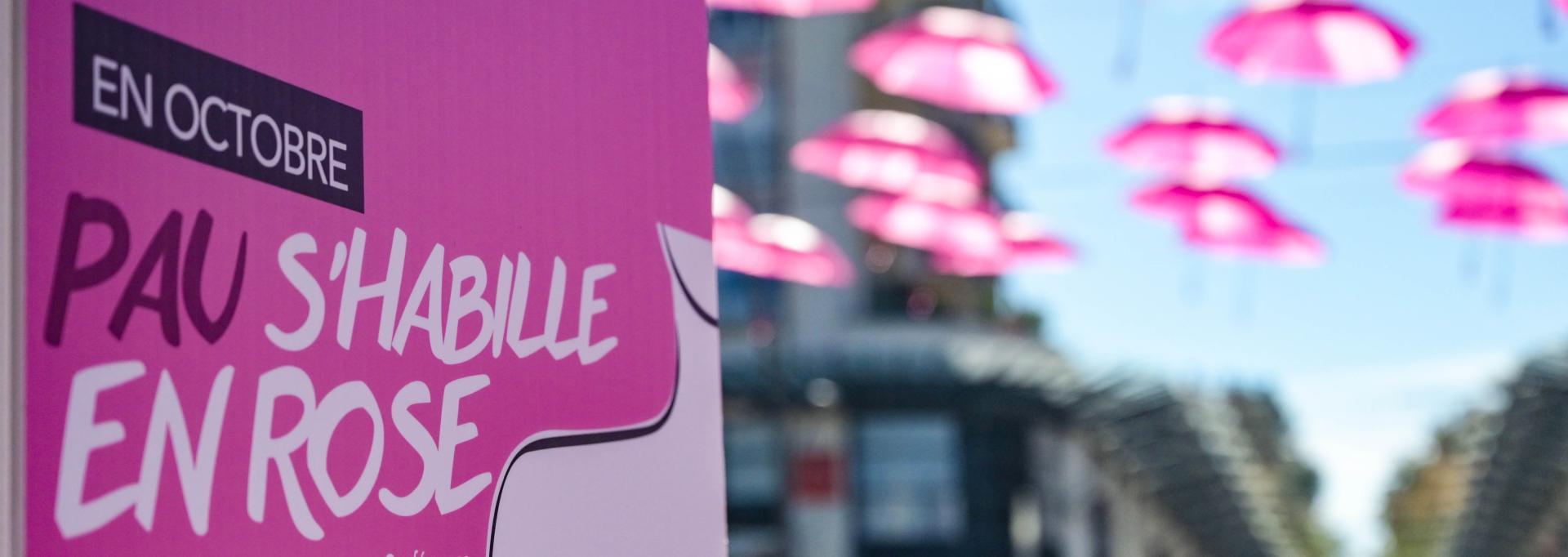 exposition Octobre Rose, place Clemenceau et promenade des Pyrénées