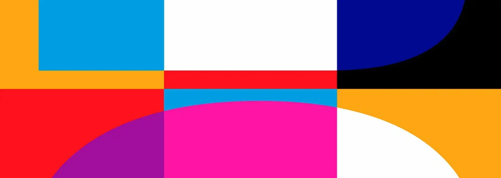 Visuel de la saison 2025/2026 en quadrichromie composé des lettres B et O et d'un quadrillage rectangulaire créant une mosaïque