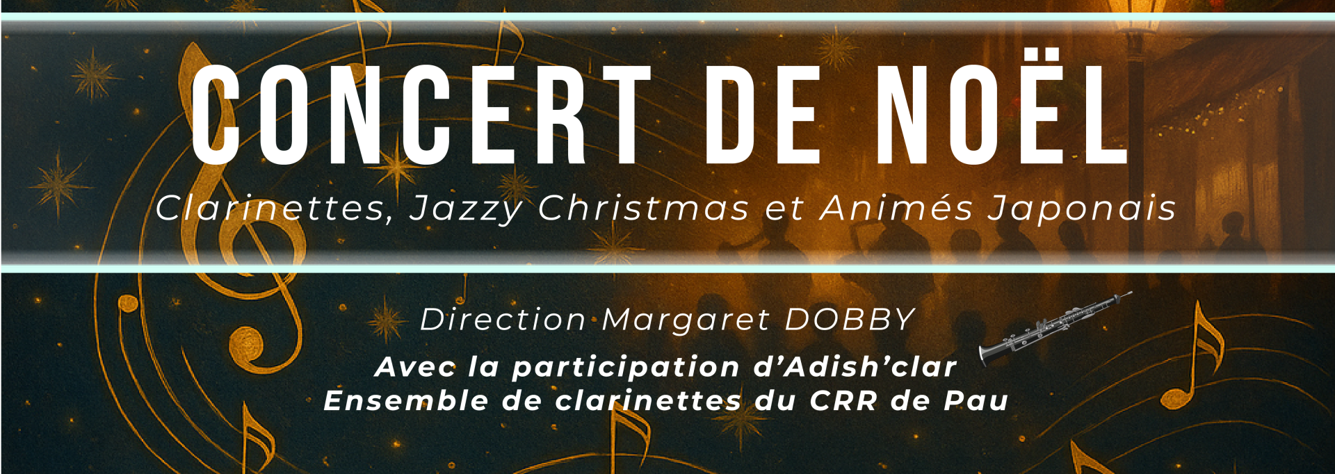 Concert de l'Harmonie Paloise le 7 Décembre 2025 à 17h30 au Théâtre Saint Louis.  Thèmes :  clarinettes, Jazzy Christmas et animés japonais. Billetterie sur HelloAsso  https://www.helloasso.com/associations/harmonie-paloise/evenements/concert-de-noel-2025