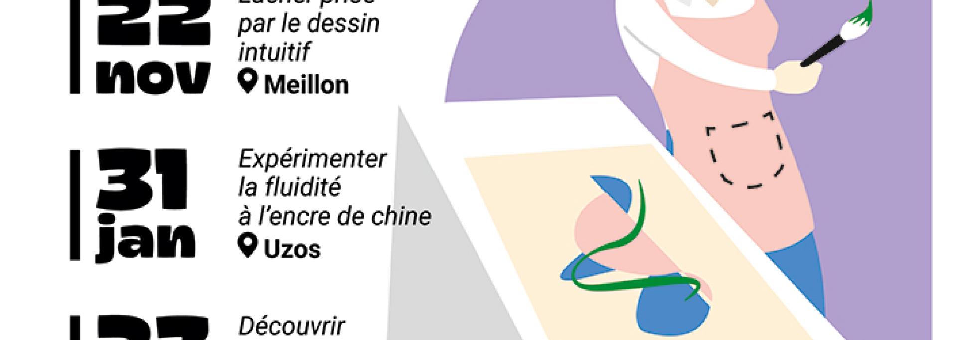 Stages Art et Bien-être par l'artiste VALSAVI et centre social Cap de Tout