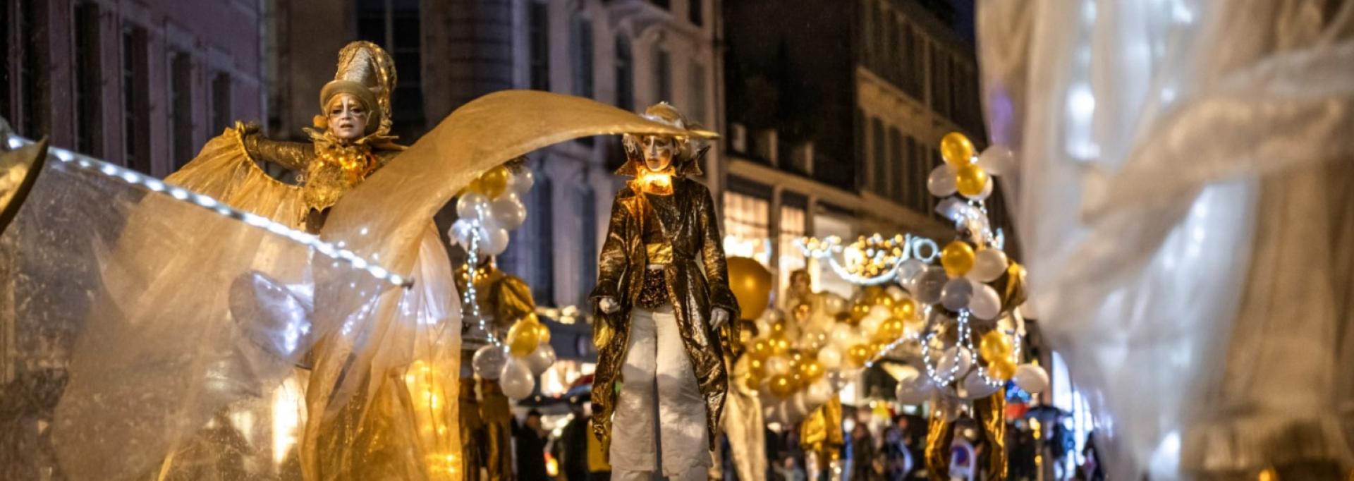 Déambulation pendant la Fête des lumières 
