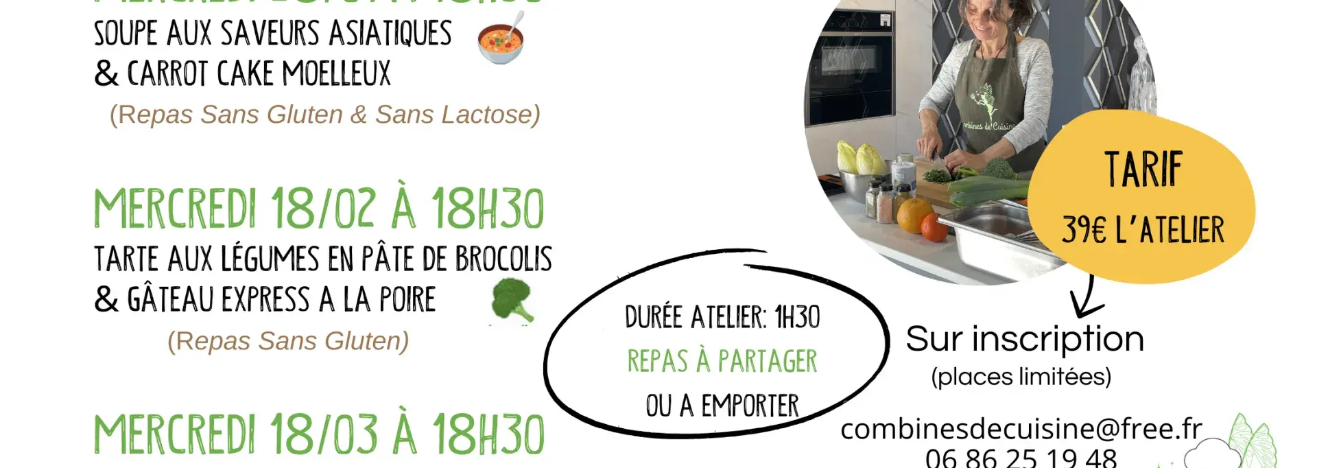 Atelier de cuisine végétarienne pour une cuisine saine, goûteuse, de saison et facile à reproduire à la maison