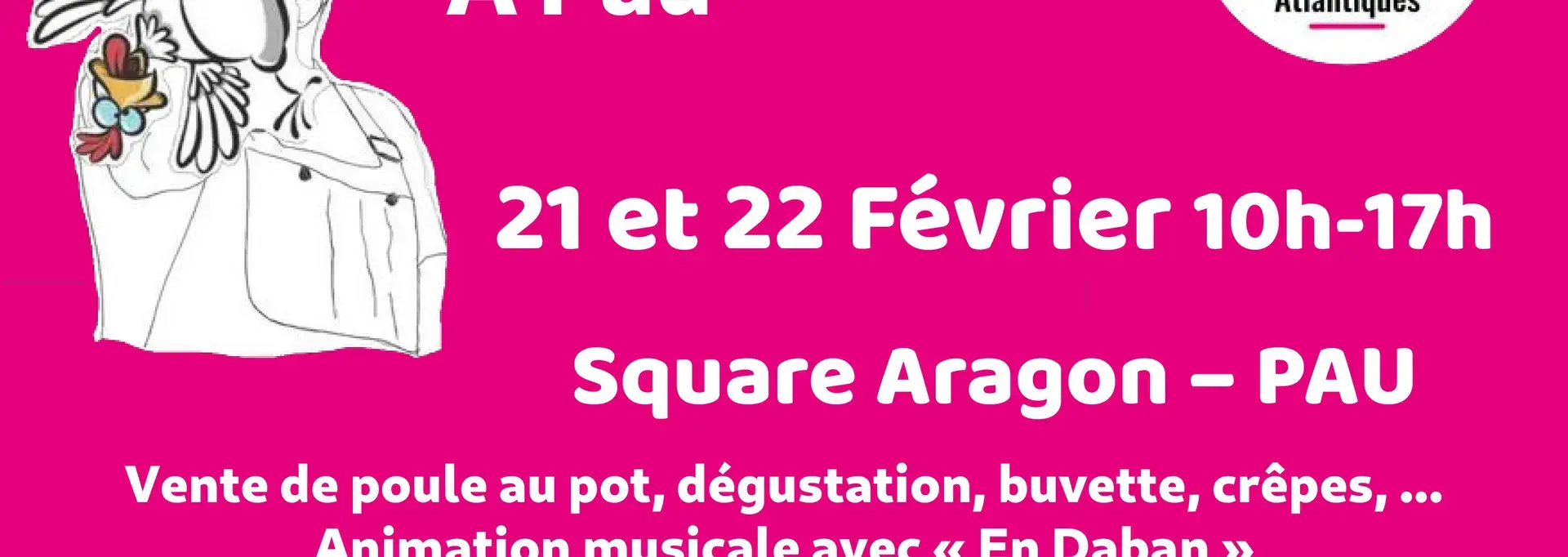 Vente de poule au pot, buvette, crepe et repas sur place