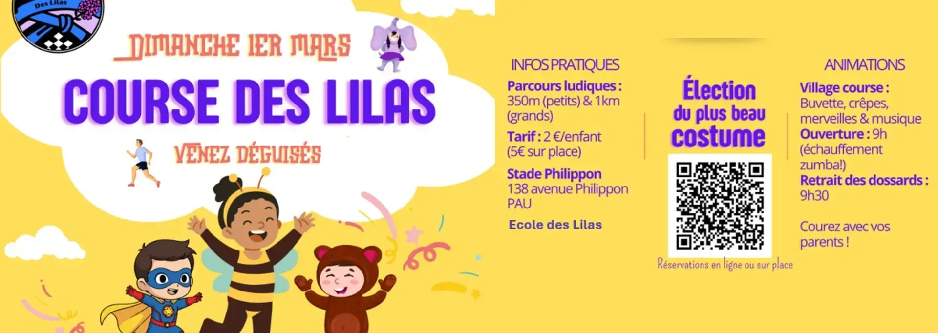 Course des Lilas 1 er mars - Evénement familial - Déguisés ou non !