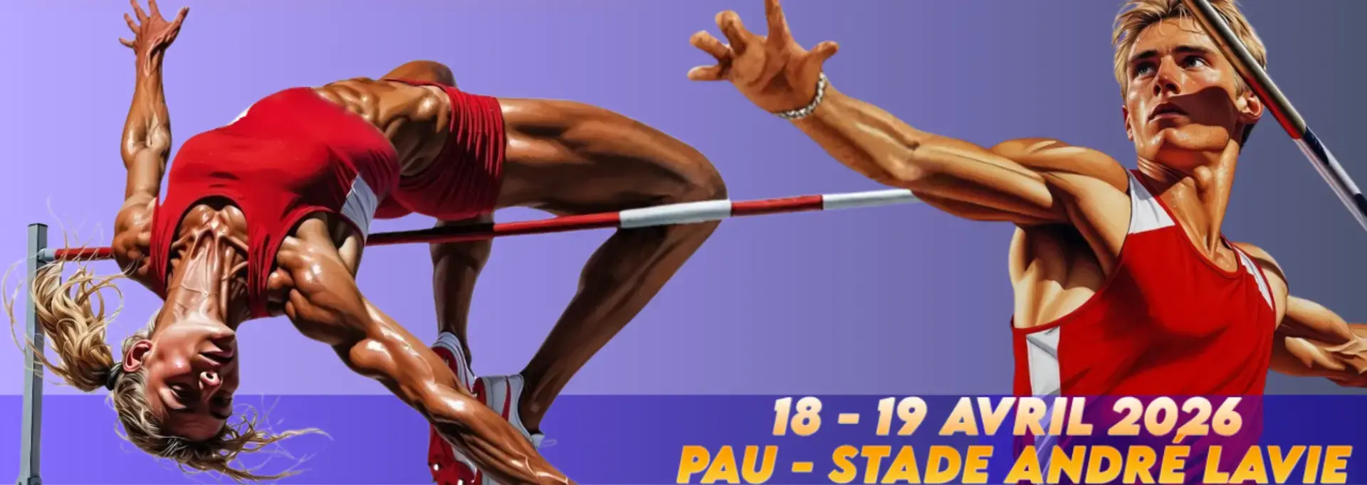 Championnats Départementaux 64 - 40 d'athlétisme d'épreuves combinées , le 18 et 19 avril 2026 à PAU au stade André Lavie, CU PAU
