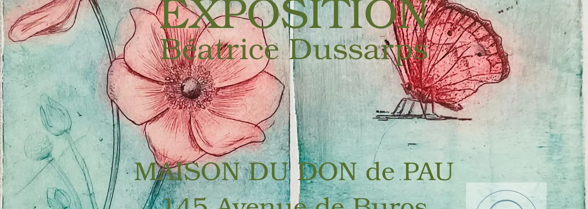 EXPOSITION d'aquarelles et de gravures du 1 au 27 mars 2026, à la maison du don de Pau
