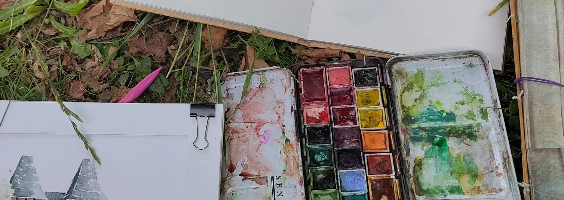 Dans le parc du château de Pau, appréciez la peinture à l'aquarelle en plein air