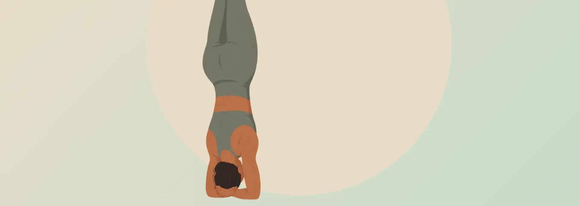 Illustration posture headstand