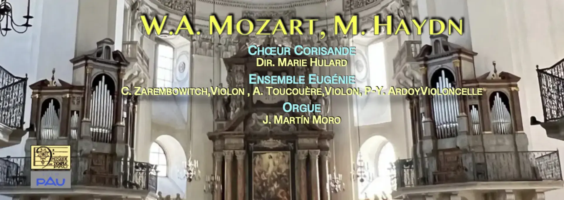 Concert "Un Dimanche à Salzbourg" Mozart, M Haydn Dimanche 8 novembre 18h30, Temple, rue Serviez, Pau