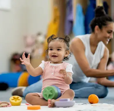 Une enfant dans une créche