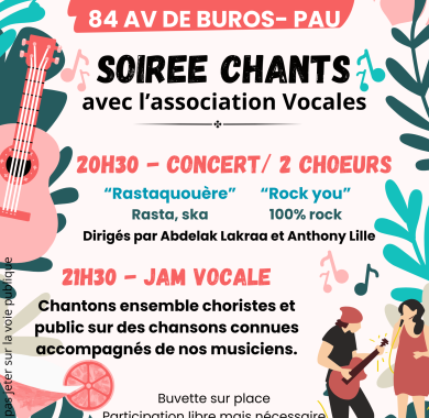 Soirée chants dans le parc de la MJC Berlioz