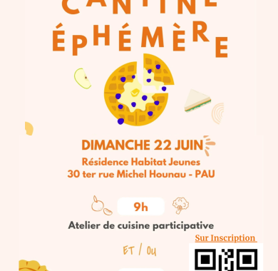 Les Petites Cantines Pau organisent un brunch dimanche 22 juin , RDV à 9h30 pour cuisiner 11 h30 pour bruncher. Sur inscription.