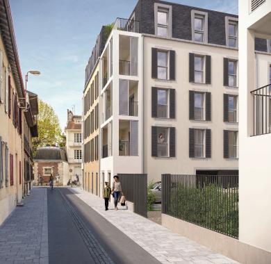 La rue Navarrot : perspective projet  