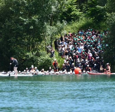 Le triathlon de Pau : épreuve natation