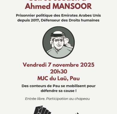 Soirée soutien à Ahmed MANSOOR