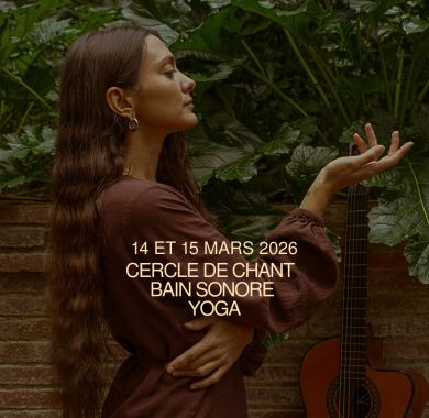 Présence : kirtan-cercle de chant, yoga & bain sonore