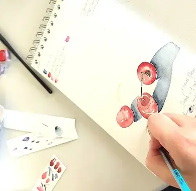 Aquarelle d'après nature et en salle