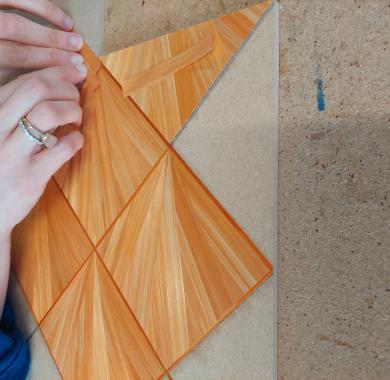 Tableau en Marqueterie de Paille