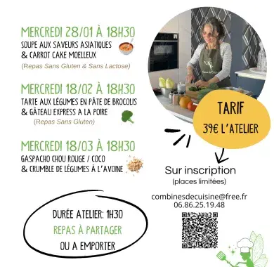 Atelier de cuisine végétarienne pour une cuisine saine, goûteuse, de saison et facile à reproduire à la maison
