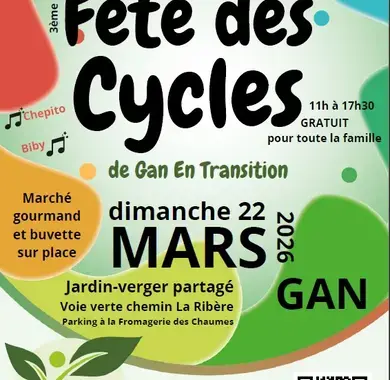 Fête des cycles le 22 mars 2026 à Gan