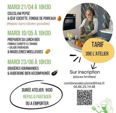 Atelier de cuisine végétarienne pour une cuisine saine, goûteuse, de saison et facile à reproduire à la maison