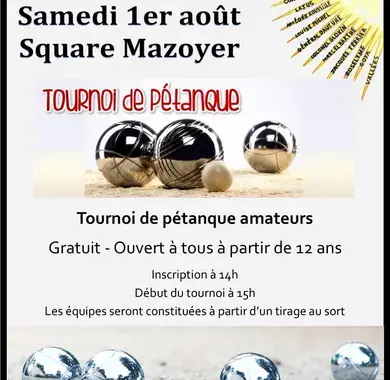 Tournoi de pétanque amateur