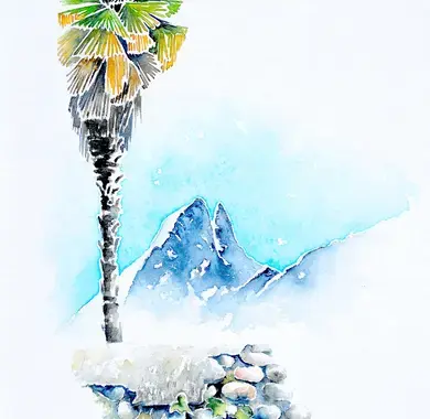 Béarn, aquarelle de Cécile Van Espen, 2025