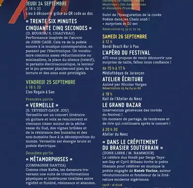 programmation de septembre