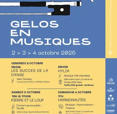 Affiche Gelos en Musiques 2026