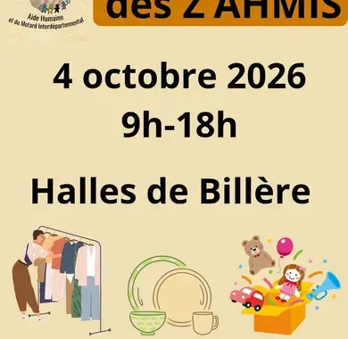 vide grenier des z'AHMIs halle de billère 4 octobre 2026