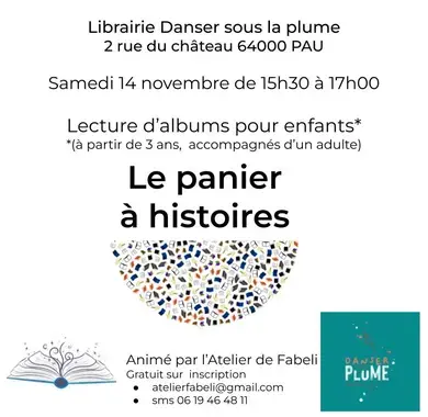 Lectures pour enfants samedi 14 novembre 15h30 librairie Danser sous la plume 