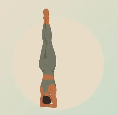 Illustration posture headstand
